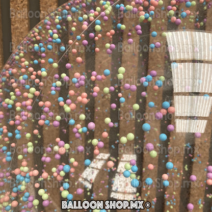 Burbuja con esferitas 55cm