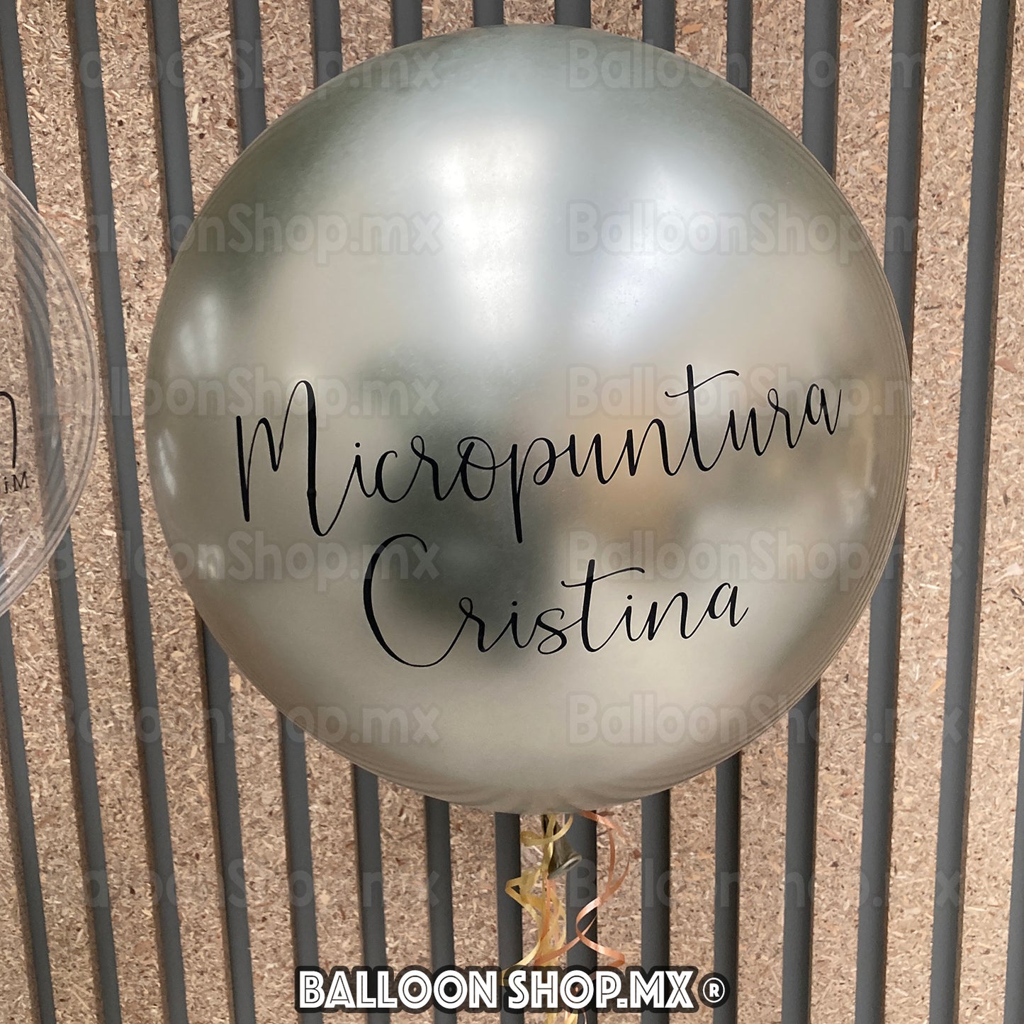 Burbuja cromada champagne 55 cm