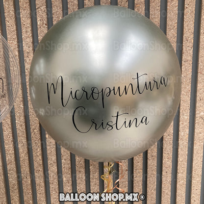 Burbuja cromada champagne 55 cm