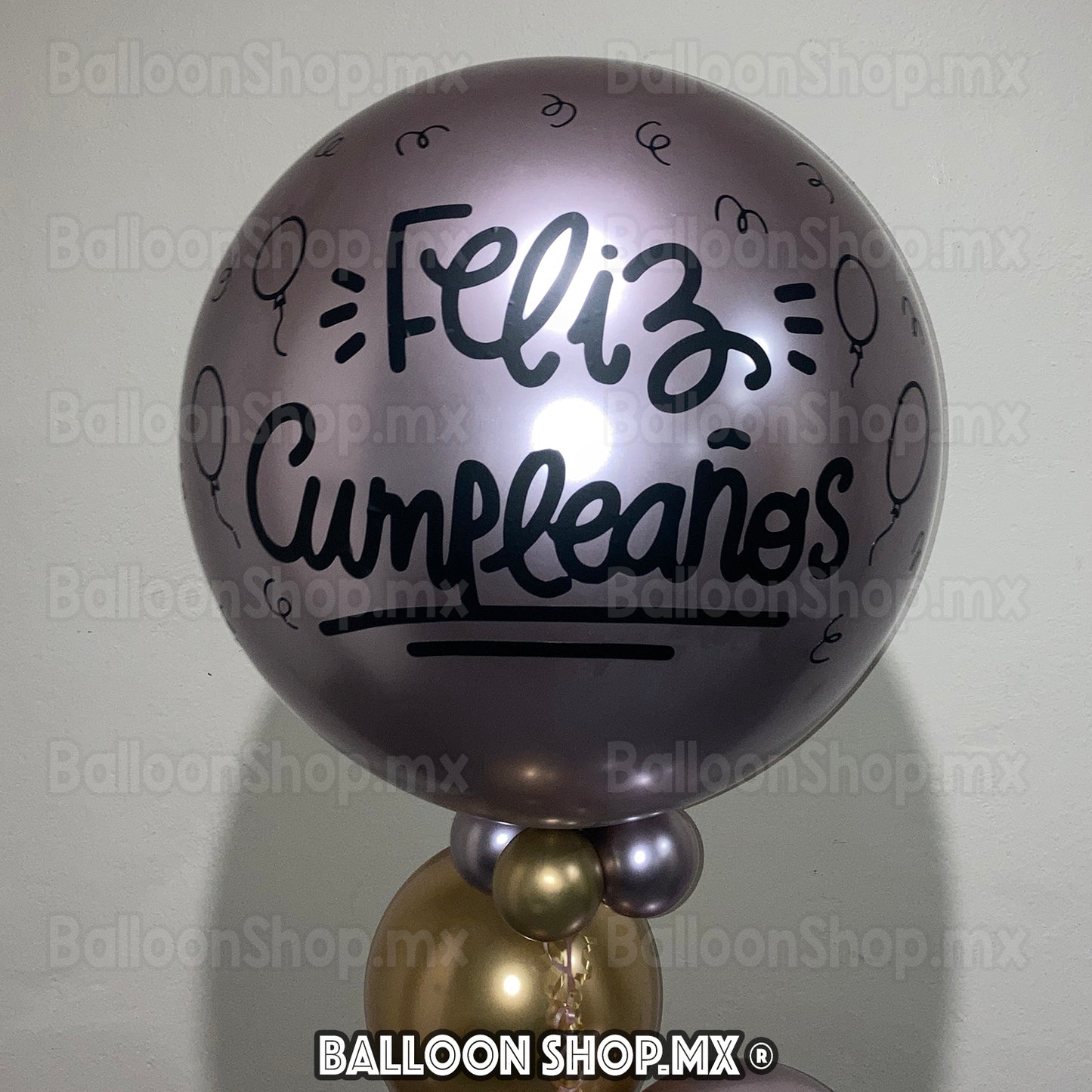 Burbuja cromada cuarzo 55 cm