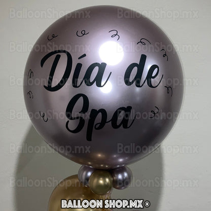 Burbuja cromada cuarzo 55 cm