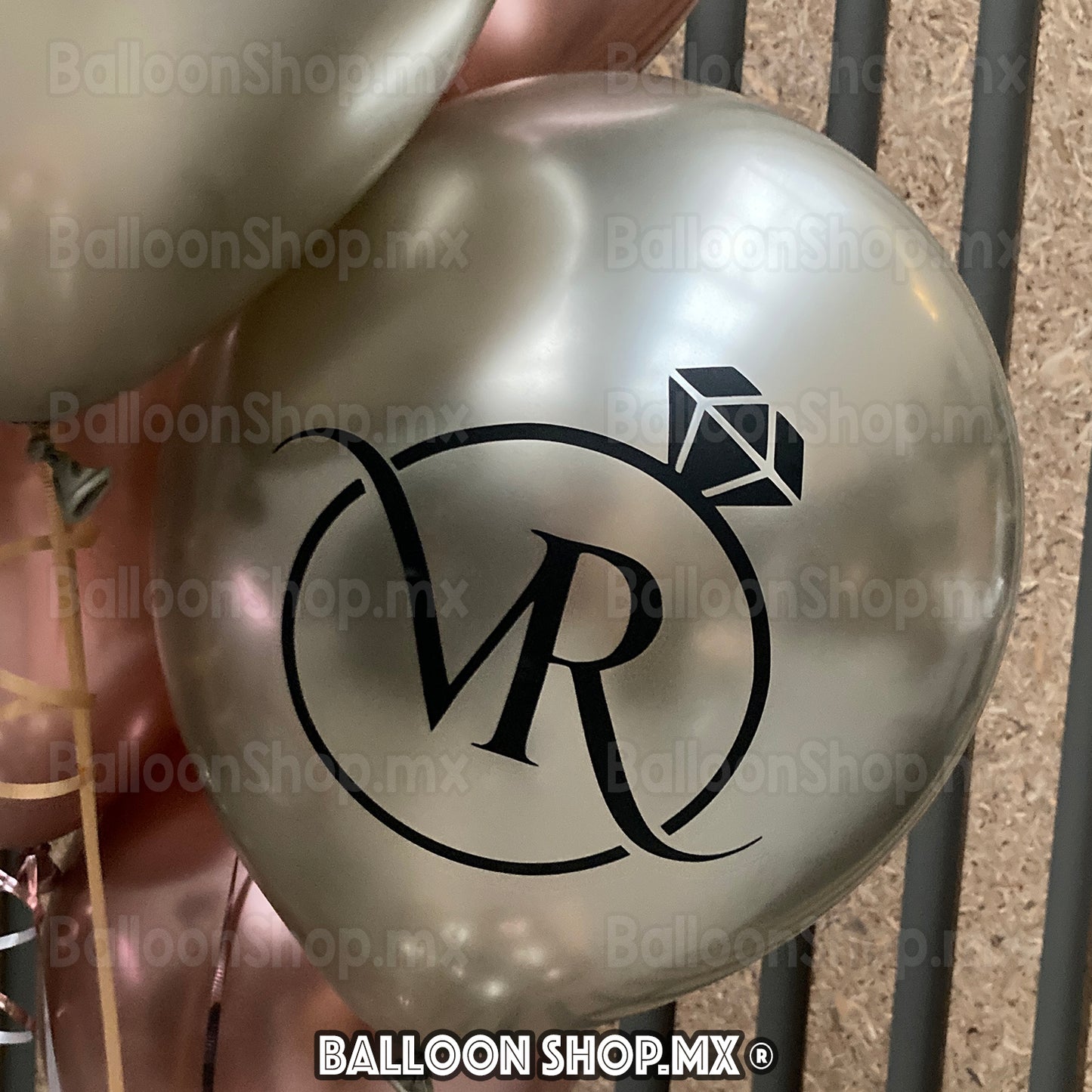 Burbuja cromada champagne 55 cm