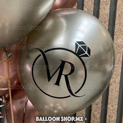 Burbuja cromada champagne 55 cm