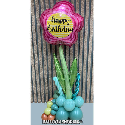 Flor gigante color rosa