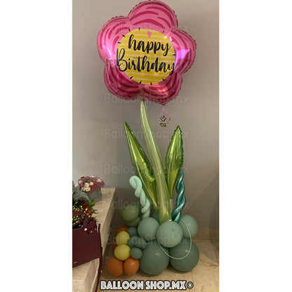 Flor gigante color rosa