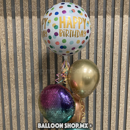 Burbuja confeti satinado