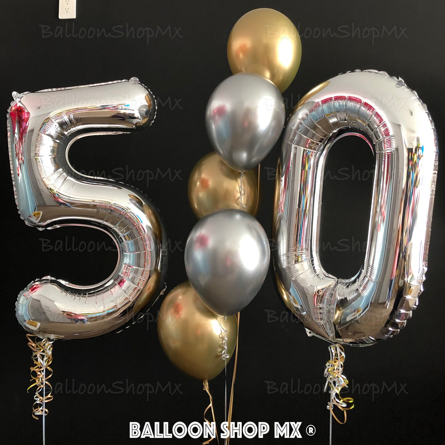 Números grandes en plata