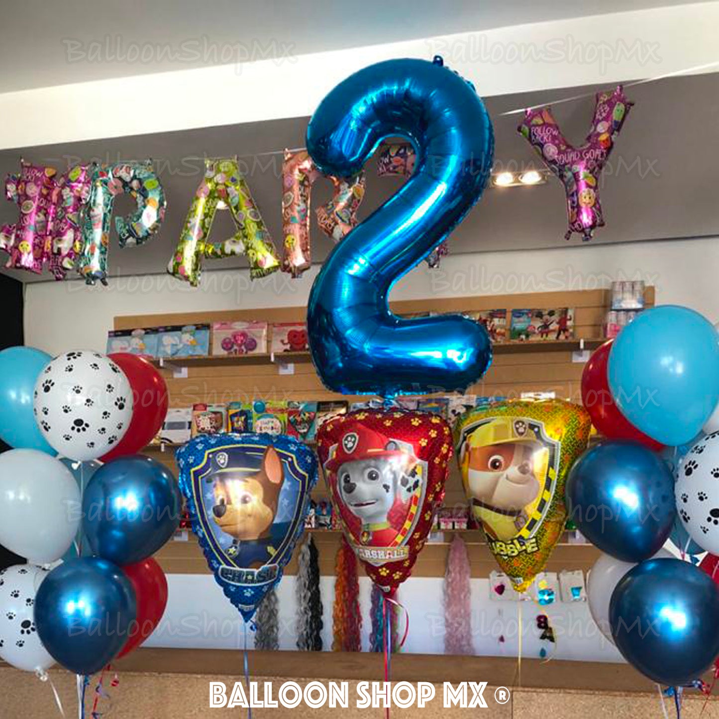 Números grandes en azul