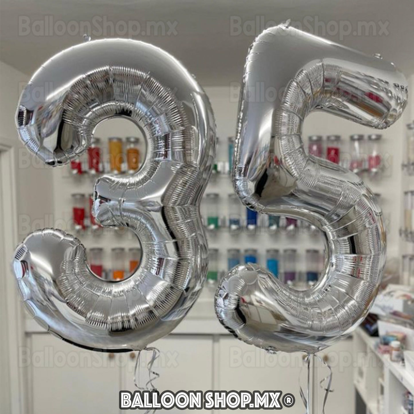 Números grandes en plata