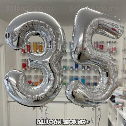 Números grandes en plata