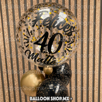 Burbuja con confeti 55 cm