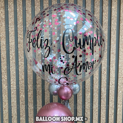 Burbuja con confeti 55 cm