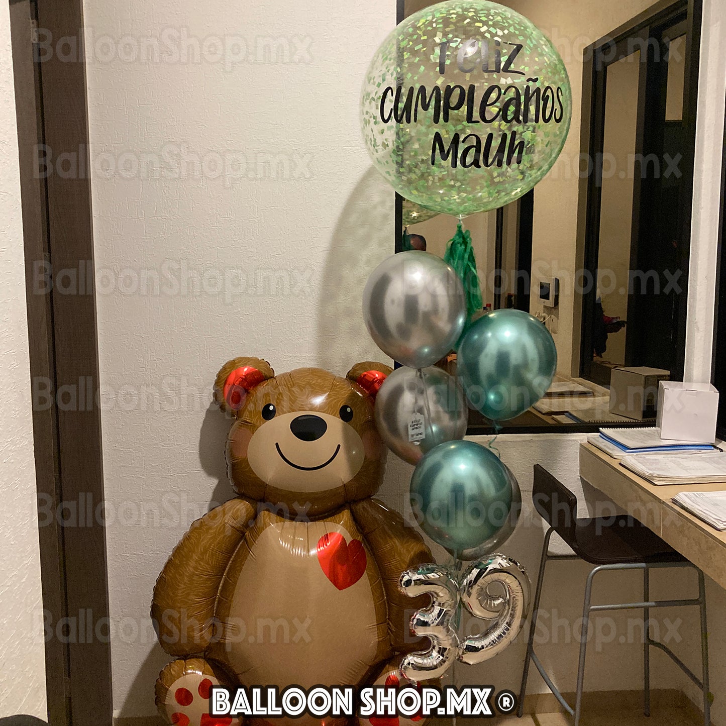 Burbuja con confeti 55 cm