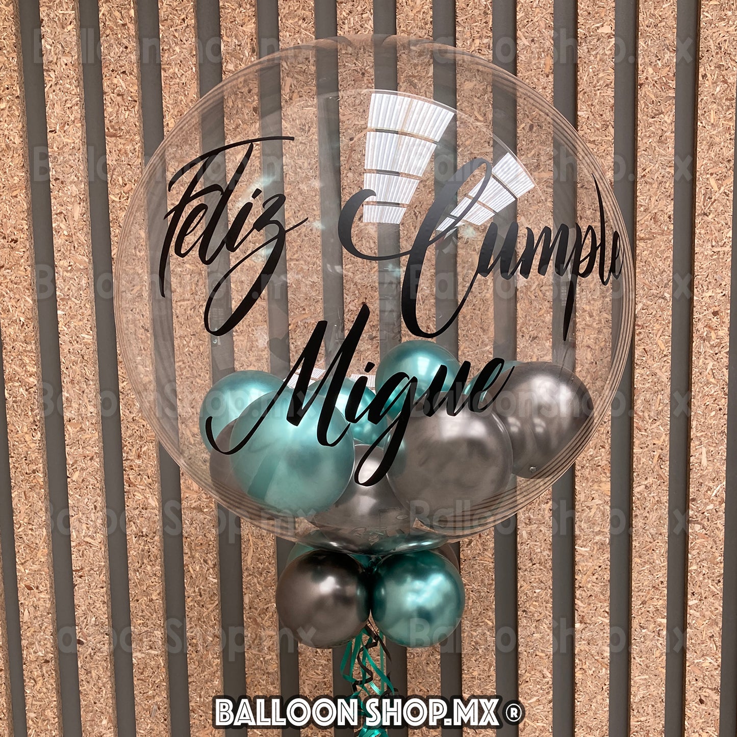 Burbuja con mini globos 55 cm