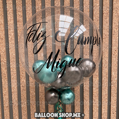 Burbuja con mini globos 55 cm