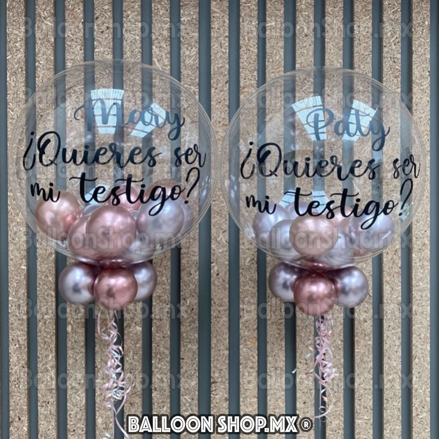 Burbuja con mini globos 55 cm